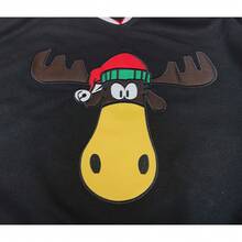MEAN MACHINE 00 X-Mas GRISWOLD Halloween Christmas Vacation Movie Black Hockey Jersey,Embroidered Pattern Of Moose Exquisite Embroidered Sport Training Party Pullover - Black - View 4