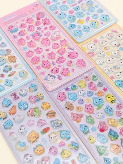 2026 New Cute Animal 3D Epoxy Resin Sticker Set | Suitable For Phone Cases, Reusable Waterproof Stickers, DIY Decorative Crafts, DIY Glitter Stickers, DIY Phone Case Stickers, DIY Notebook Stickers, DIY Handmade Stickers