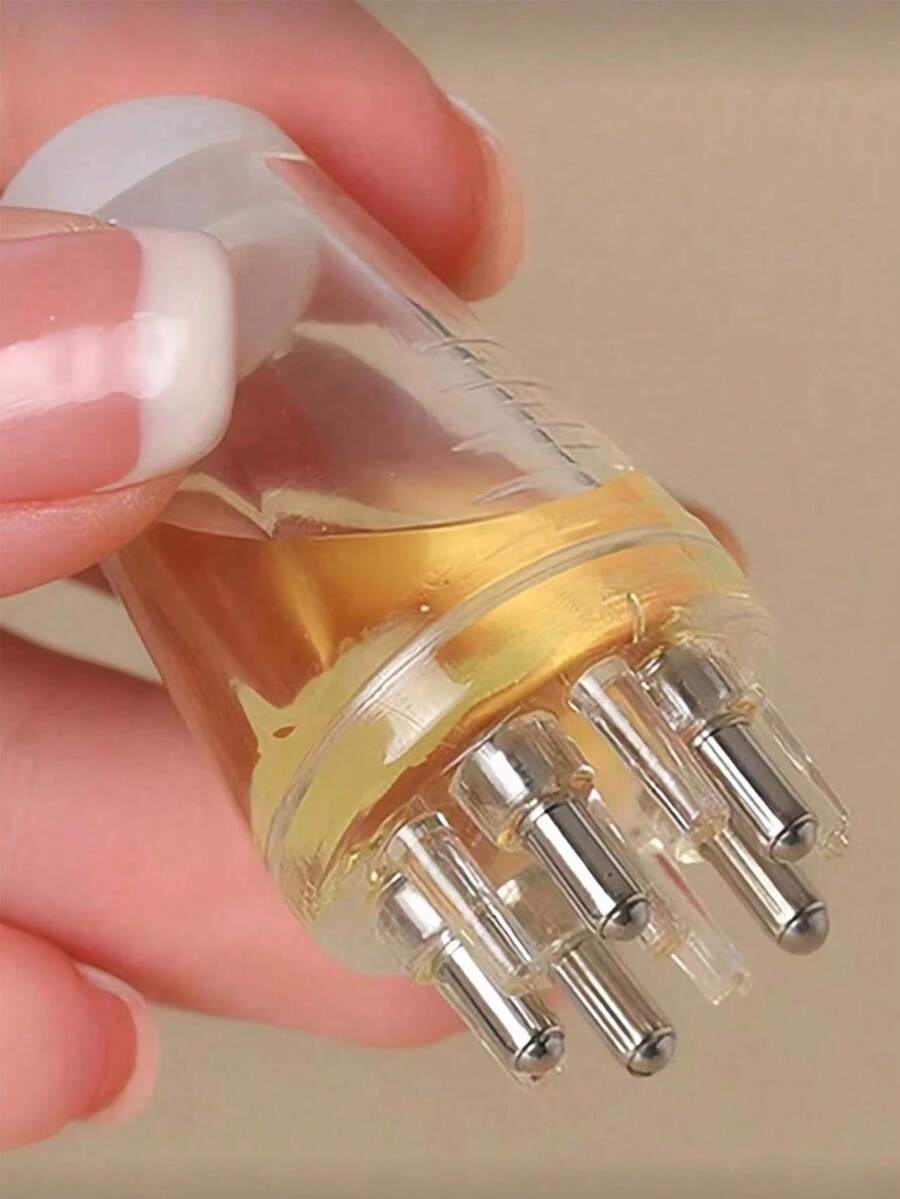 1支迷你精油梳，头皮按摩器，生发精华梳，护发精华，滋养液，护发素，精油梳 - 精准将液体或精油输送到发根