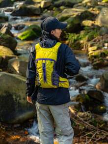 Mochila ligera para senderismo al aire libre, mochila unisex para montañismo, camping y ciclismo - Amarillo - Ver 2