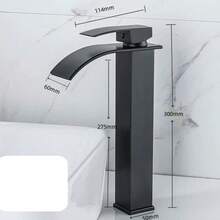 Square Stainless Steel Waterfall Faucet, Mirror Finish, Hot & Cold Water Basin Tap - Multicolor - View 10