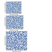 1pc Flower & Bow Pattern Silicone Mat, Warm Family Atmosphere, Silica Gel, Anti-Slip, Suitable For Washing Machine Cover, Dryer Cover, Coffee Machine Mat, Kitchen Counter Mat, Multi-Purpose Household Mat - Klein Blue Flower - View 10