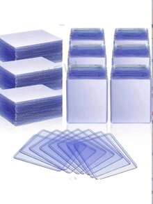 25/50pcs PVC Hard Plastic Transparent Card Sleeves, Card Game Collectible Card Protector Sleeves, Collection Card Holder, Scratch-Resistant, Fold-Resistant, Dust-Proof - Multicolor - View 8