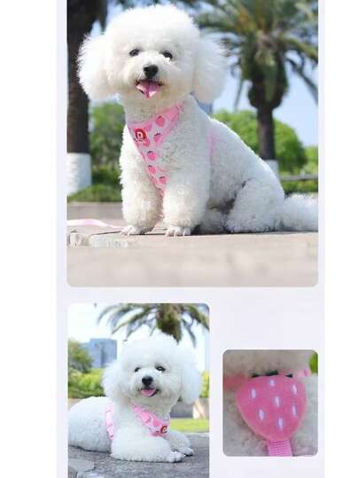 1pc Vest Style Dog Leash For Small Dogs, Puppy Outdoor Walking Chest Harness Strap