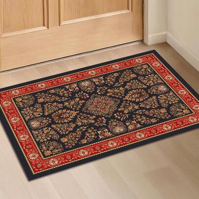 1pc Kitchen Floor Mat, Polyester Drainage Mat, Suitable For Kitchen, Living Room, Entrance, Balcony, Home Decor, Stain Resistant, Coffee Shop, Bar, Holiday, Party, Bedroom, Bathroom Decor