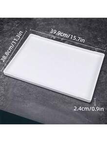 Simple Solid Color Dessert Serving Tray For Home Use - White - View 17