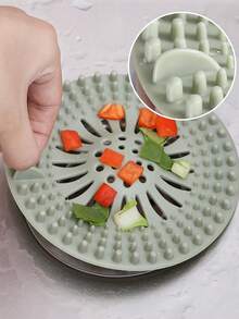 1pc Kitchen Sink Drain Filter, Bathroom Basin Hair Catcher, Suction Cup Drain Cover - Multicolor - View 13