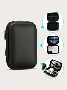 1pc Double Layer Digital Accessories Storage Bag, Electronics Accessories Travel Organizer Bag Fits Phone, Cables, Coins, Jewelry, Divider Compartments For Power Bank, Mouse, Charger, Data Cables, Hard Drive, Protective Cover,Boho Vibes - 彩色 - 查看 11