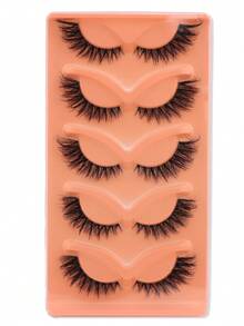 NAIJEMA 3D Cat Eye False Eyelashes 5 Pairs Natural Fluffy Soft Reusable Lightweight Eye Makeup - View 6