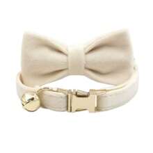 2pcs/Set New Arrival Multi-Color Velvet Cat Collar With Bow Tie, Pet Cute Bell Collar, Adjustable Size, Pet Decor Bow Tie Collar Set, Soft Double-Layer Fabric, Suitable For Cats And Small Dogs, Elegant High-End Pet New Gift - Multicolor - View 18