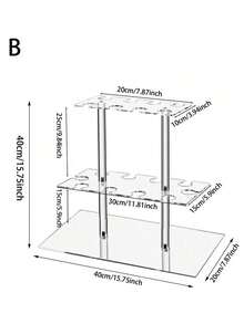 1pc/Set, 3pcs/Set Elegant Acrylic Champagne Glass Rack, Modern Minimalist Transparent Display Stand, Suitable For Party, Wedding, Christmas - Transparent - View 13