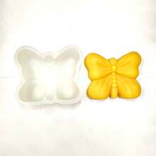 Bowknot Silicone Mold, Butterfly Shaped Silicone Mold For Plaster, Scented Candle, Chocolate, Candy - A-White - View 5