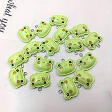 6/10 chiếc mặt dây chuyền hình ếch Kawaii, mặt phẳng, làm từ nhựa bóng, thủ công, dùng để làm trang sức, khuyên tai DIY. - Nhiều màu - Xem 2