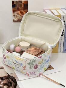 Marine Life Printed Portable Cosmetic Bag - Multicolor - View 3