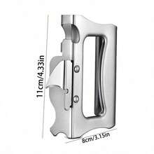 New Stainless Steel Portable Bottle Cap Opener, Kitchen Tool, Handy Can Opener, Emergency Bottle Opener, Party Accessory - Silver - View 3
