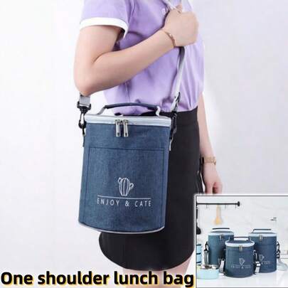 1 Túi đựng cơm trưa cách nhiệt dày dặn hình tròn, chất liệu vải Oxford, có quai đeo vai điều chỉnh được. Túi đựng thức ăn giữ nhiệt dung tích lớn, tái sử dụng được, phù hợp cho cả nam và nữ, dùng cho văn phòng, trường học, bãi biển, dã ngoại và du lịch. Vật dụng thiết yếu hàng ngày cho nhà bếp và là món quà lý tưởng cho sinh nhật, Ngày Valentine, Ngày của Mẹ, Ngày của Cha, Giáng sinh và tất cả các ngày lễ. Đồ dùng nhà bếp, Phụ kiện nhà bếp, Vật dụng thiết yếu nhà bếp, Quà tặng Ngày của Mẹ.