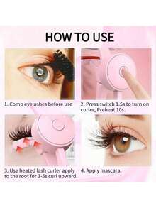 Modern Women's Eyelash Curler, USB Rechargeable, Fast Heating, Quick Curling Of Eyelashes And Easy Achievement Of Perfect Eyelash Curling, Perfect Gift For Girlfriends, Friends, And Mothers - Multicolor - View 8