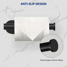 自粘式卫生纸架，无需钻孔即可壁挂安装，适用于厨房、浴室、卫生间（白色/黑色） - 多色 - 查看 10