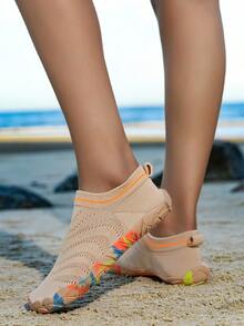 Unisex Water Shoes For Swimming, Beach, Diving, Non-Slip And Scratch-Resistant, Soft Bottom Beach Socks - Khaki - View 4