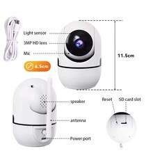 1 buah/2 buah Kamera Keamanan Rumah Pintar, Kamera Dalam Ruangan Nirkabel, Kamera Hewan Peliharaan, Hanya Mendukung WiFi 2.4G, Tidak Mendukung WiFi 5G, Fitur Audio Dua Arah, Pelacakan Deteksi Gerakan, Penglihatan Malam, Cocok Untuk Pemantauan Hewan Peliharaan/Pengasuh, Tidak Termasuk Kartu SD - Putih - View 8