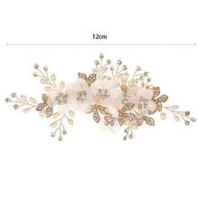 Shiny Rhinestones Side Hair Clip Stable Grip Barrettes DIY Hair Accessory For Party Wedding Styling - 金色 - 查看 9