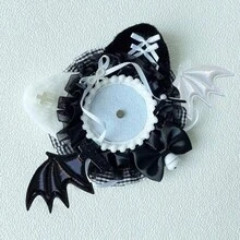 1 cái giá đỡ huy hiệu hình cánh dơi đen kiểu quỷ mới, 9 màu nơ chuông tai mèo phụ kiện đa năng tinh tế tự làm, sản phẩm hoàn thiện 2D hoạt hình anime game cosplay nhân vật trang trí, hàng hóa dành cho người hâm mộ ACG nổi tiếng, giá đỡ huy hiệu Otaku Circle, trang trí trang phục cosplay hội nghị anime - Nhiều màu - Xem 10