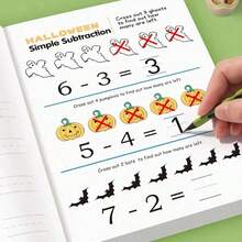 1 Book Of 40 Pages Mixed Addition And Subtraction Arithmetic Practice Workbook, 1st Grade Mental Math Exercise - Multicolor - View 2