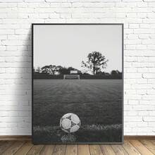 1 Tấm Poster Bóng Đá - Tranh nghệ thuật treo tường trên vải canvas đen trắng với hình ảnh quả bóng và khung thành, hoàn hảo cho trang trí thể thao hiện đại trong nhà, văn phòng - Tranh trang trí phòng, tranh treo tường trang trí nhà cửa không khung - A - Xem 6