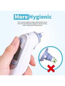 20/40/60/100/200个一次性耳温计探头套，一次性耳温计替换镜头滤芯 - 白色 - 查看 5