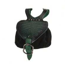 1 chiếc túi đeo hông bằng da PU kiểu Viking thời Trung cổ, họa tiết lá cây, có dây rút, thích hợp cho cosplay, trò chơi nhập vai, hội chợ thời Phục Hưng, trang phục Halloween và trang phục retro hàng ngày. - A - Xem 3