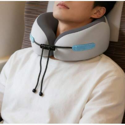Portable Memory Foam U-Shaped Neck Pillow With Storage Design, Suitable For Office Nap, Travel, Slouchy Gift