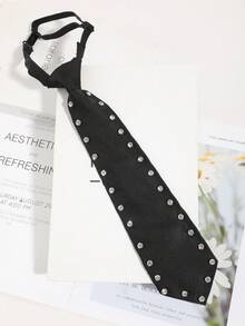 1条男士时尚水钻镶边领带，适合约会、派对、婚礼、伴郎、新郎等场合。 - A - 查看 2