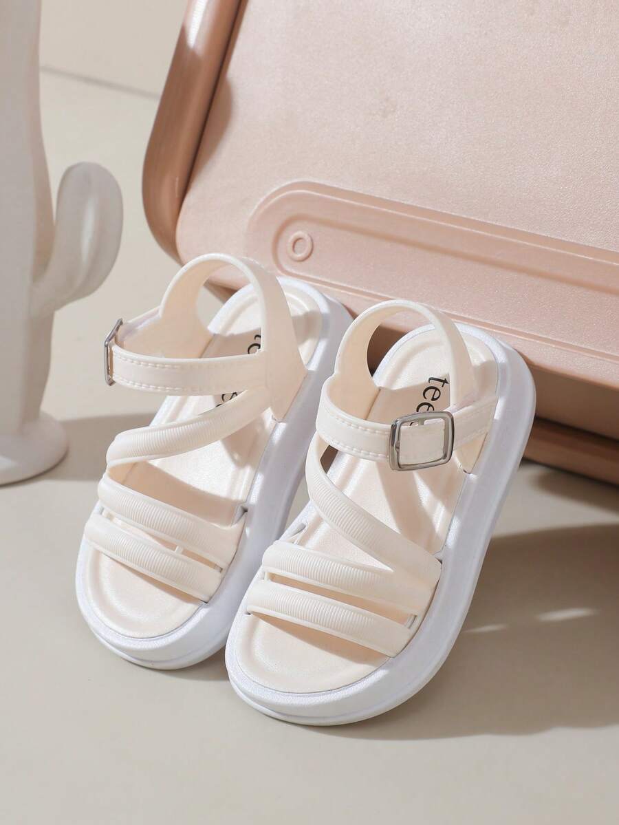 New Green Girls' Fashion Open Toe Princess Shoes, Soft Bottom, Wear-Resistant, Fresh Style, Lightweight Breathable Non-Slip Thick Sole Girls Sandals