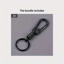 [Stylish Keychain] Stylish Minimalist Durable Keychain | Strong Outdoor Keychain Shape - Perfect For Retro Accessory Lovers - Black - View 3
