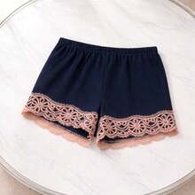 Women's Baby Doll Set With Lace, Short Doll Pajamas, Lightweight, Soft, Cool And Adjustable Straps - Màu xanh hải quân - Xem 6