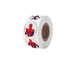 Marvel 500 piezas Pegatinas redondas de superhéroes de dibujos animados, pegatinas de vinilo resistentes al agua y autoadhesivas con patrones de personajes clásicos, fáciles de pelar y pegar, sin residuos, adecuadas para invitaciones de fiesta, sellos de sobres, embalaje de regalos - Multicolor - Ver 5