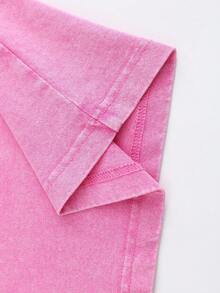 YHWH Nature Vintage Washed Tee 100% Cotton | Forest Lungs Graphic With Birds, Distressed Fabric - Faith-Based Apparel & Thoughtful Gift Idea | Unisex - Hot Pink - View 5