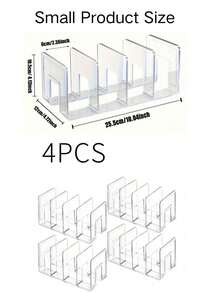 4pcs Transparent Plastic Bag Organizer Dividers, Acrylic Wardrobe Storage Racks, Handbag Organizer Holders, Clear Bag Organizers - Clear - View 14