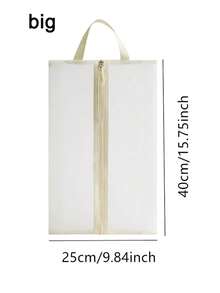 1pc Foldable Breathable Mesh Shoe Bag - Transparent Visual Design, Durable Polyester Large Capacity Shoe Storage Bag, Suitable For Storage In Gyms, Travel, Beaches, Cosmetics And Toiletries - Beige/Black, Washable Bag, Shoe Storage Travel Bag, Portable Handheld Shoe Bag - Multicolor - View 9