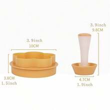 1 Set Pastry Dough Mold Tools, Including Pastry Cutter And Tart Mold, Baking Supplies, Kitchen Utensils - Yellow - View 11