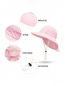 3-24M 2-6Y Cape Hat Children's Sun Hat 2026 Summer New Lightweight Breathable Mesh Sun Protection Hat Boys And Girls Bucket Hat - 1PC - View 6