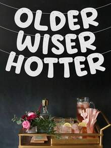 3件套“更成熟、更睿智、更火辣”DIY闪光三角旗花环，成人趣味生日横幅，适合女性30岁、40岁、50岁、60岁、70岁、80岁生日派对装饰，生日标牌，生日礼物，圣诞节 - 彩色 - 查看 9