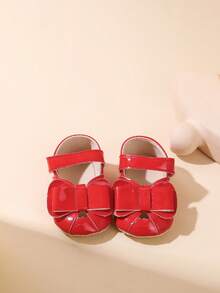 Infant Toddler Shoes Bow Tie Breathable Infant First Walking Shoes - Red - View 14
