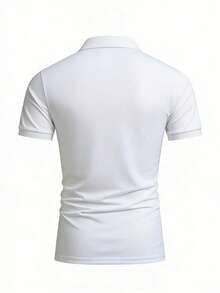 男士时尚休闲Polo衫，适合运动、户外、骑行、徒步、约会等场合，短袖设计，是送给男友的绝佳礼物，白色夏季款 - 白色 - 查看 3