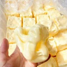 1pc 7cm Super Large Square Cheese Squishy Toy, Soft And Fluffy Realistic Bread Texture, TPR Outer Shell, Suitable As Birthday, Christmas, Halloween, Easter Gift (Hollow Inside) - Multicolor - View 6