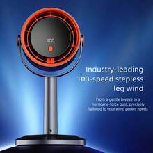 100档变速新款无叶桌面风扇，带数字显示屏，桌面空调风扇，家用/办公桌面风扇，USB充电，适用于办公室、家庭、客厅 - 其他 - 查看 10