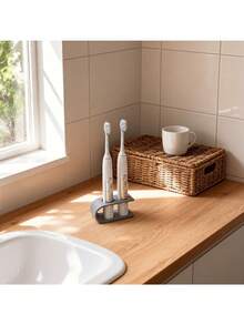 Giá đỡ bàn chải đánh răng điện đa năng | Đế nghiêng chống trượt với lỗ thông gió | Giữ đầu bàn chải khô ráo và vệ sinh | Thiết kế hiện đại tối giản (Có loại giá đỡ đơn/đôi) - Nhiều màu - Xem 9