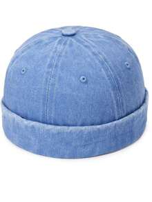 1pc Men's Adjustable Washed Vintage Beanie Hat, Versatile For All Seasons, Suitable For Gifts, Parties And Fashion Wear,Summer,Beach,Holiday - A - View 9