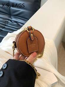 Mini Bag,Fashionable Women's Mini Round Coin Purse With Key Ring And Shoulder Strap For Mom & Kids,Cross Body Bag Women,Cross Body Bag Women,Purse Wallet,Small Bag,Bags Cross Body Bag - Brown - View 9