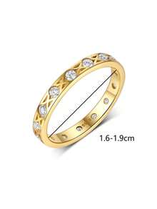 1pc S925 Sterling Silver 0.42CT Moissanite Women's Wedding Ring, Engagement Ring, Daily Wear, Holiday Gift - Multicolor - View 8